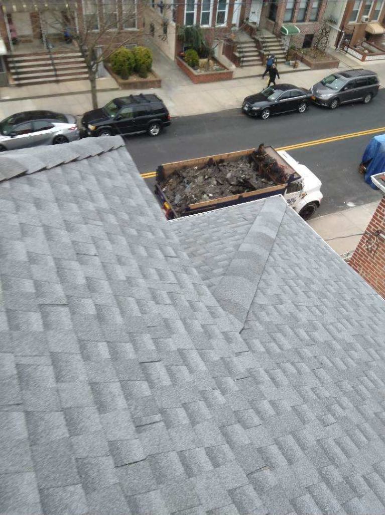 Completed architectural shingle roof